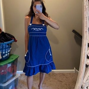Royal Blue summer smock dress